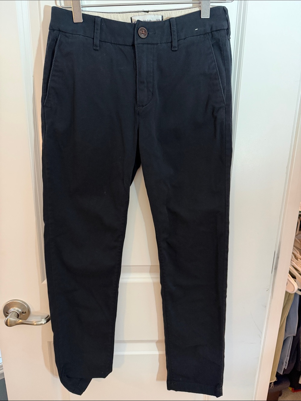 abercrombie kids Black Straight-Leg Chino Pants, size 11/12, gently used Men's